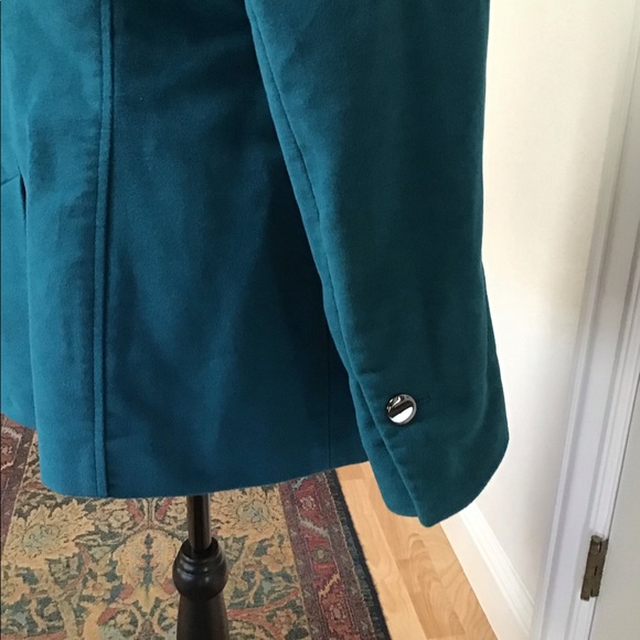 Teal brushed cotton jacket - Picture 3 of 5